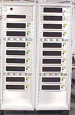 The refactored 16 kilowatt amplifier in a 13U chassis, small enough for one person to handle on a bench